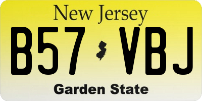 NJ license plate B57VBJ
