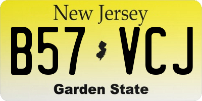 NJ license plate B57VCJ
