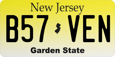 NJ license plate B57VEN