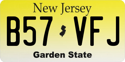 NJ license plate B57VFJ