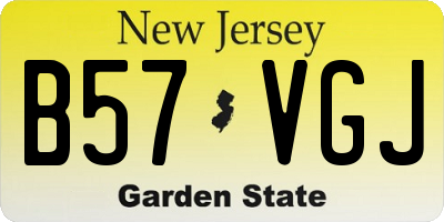 NJ license plate B57VGJ