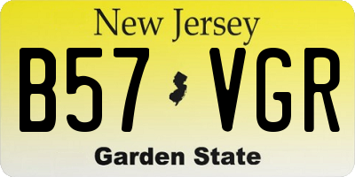 NJ license plate B57VGR