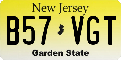 NJ license plate B57VGT