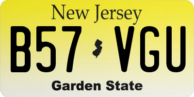NJ license plate B57VGU