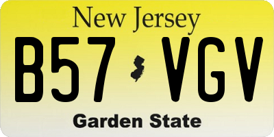NJ license plate B57VGV