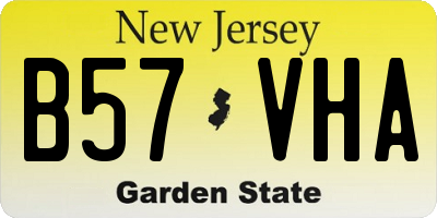 NJ license plate B57VHA