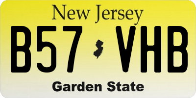 NJ license plate B57VHB