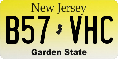 NJ license plate B57VHC