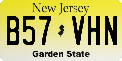 NJ license plate B57VHN
