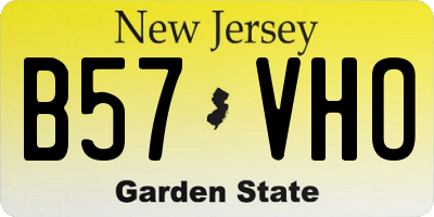 NJ license plate B57VHO