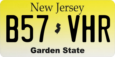 NJ license plate B57VHR