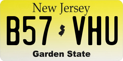 NJ license plate B57VHU