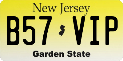 NJ license plate B57VIP