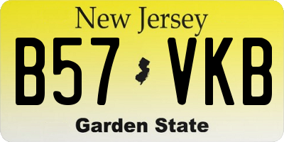 NJ license plate B57VKB