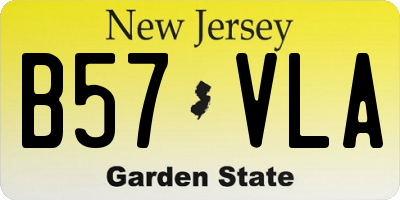 NJ license plate B57VLA