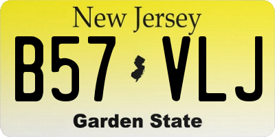 NJ license plate B57VLJ