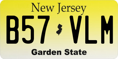 NJ license plate B57VLM