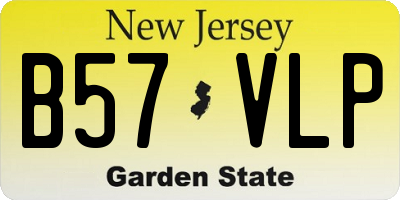 NJ license plate B57VLP