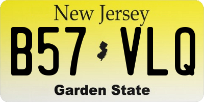 NJ license plate B57VLQ