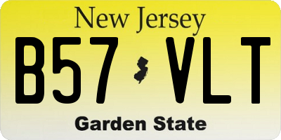 NJ license plate B57VLT