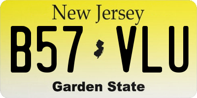 NJ license plate B57VLU