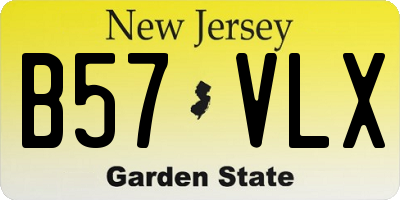 NJ license plate B57VLX