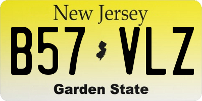 NJ license plate B57VLZ
