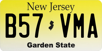 NJ license plate B57VMA