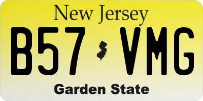 NJ license plate B57VMG