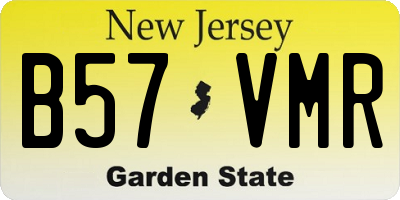 NJ license plate B57VMR