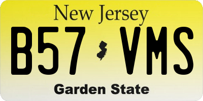 NJ license plate B57VMS