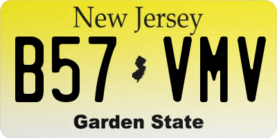 NJ license plate B57VMV