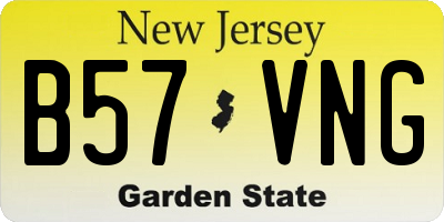 NJ license plate B57VNG