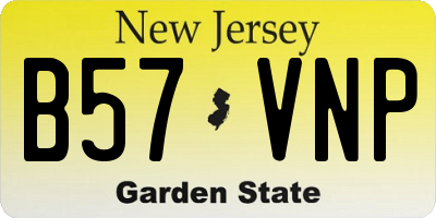 NJ license plate B57VNP