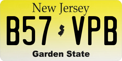 NJ license plate B57VPB