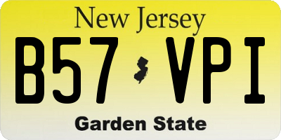 NJ license plate B57VPI
