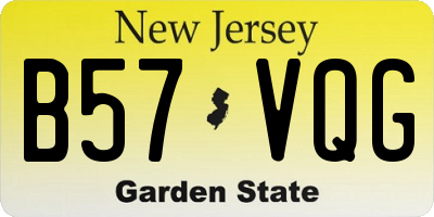 NJ license plate B57VQG