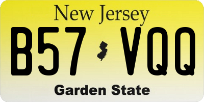 NJ license plate B57VQQ