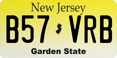 NJ license plate B57VRB