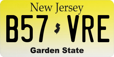 NJ license plate B57VRE