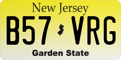 NJ license plate B57VRG