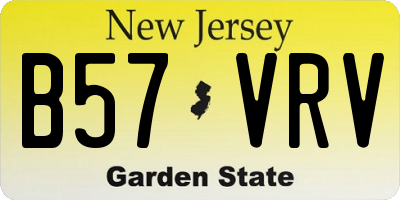 NJ license plate B57VRV