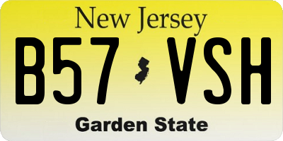 NJ license plate B57VSH