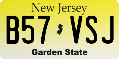 NJ license plate B57VSJ