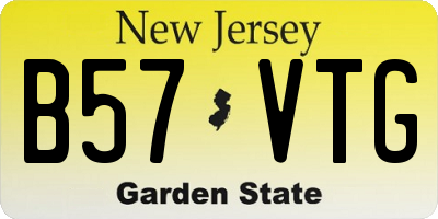NJ license plate B57VTG