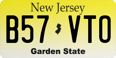 NJ license plate B57VTO