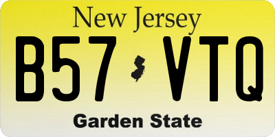 NJ license plate B57VTQ