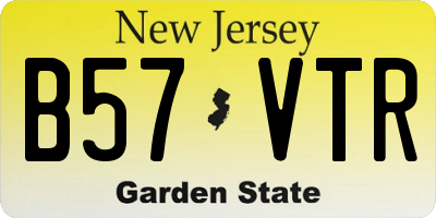 NJ license plate B57VTR