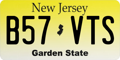 NJ license plate B57VTS
