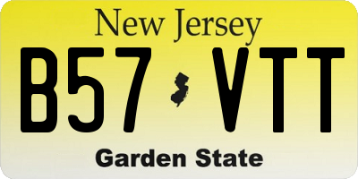 NJ license plate B57VTT